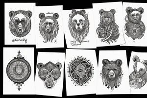 Bear and horseshoe tattoo idea