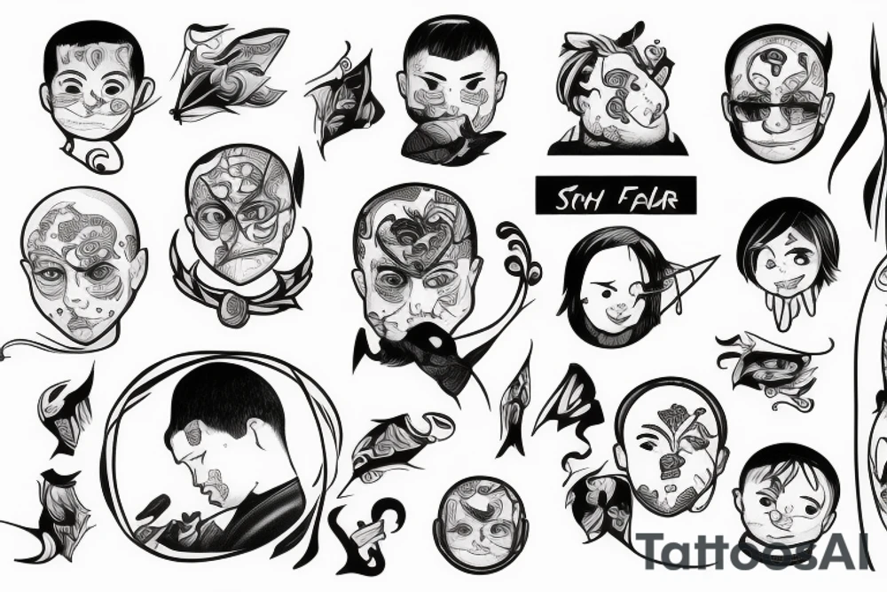 A son with his father tattoo idea
