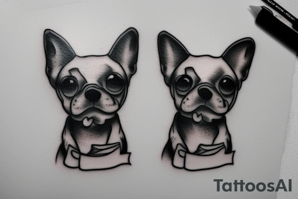 Little dog tattoo idea