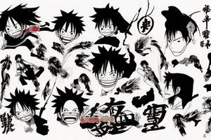 luffy erenyeager itachi tattoo idea