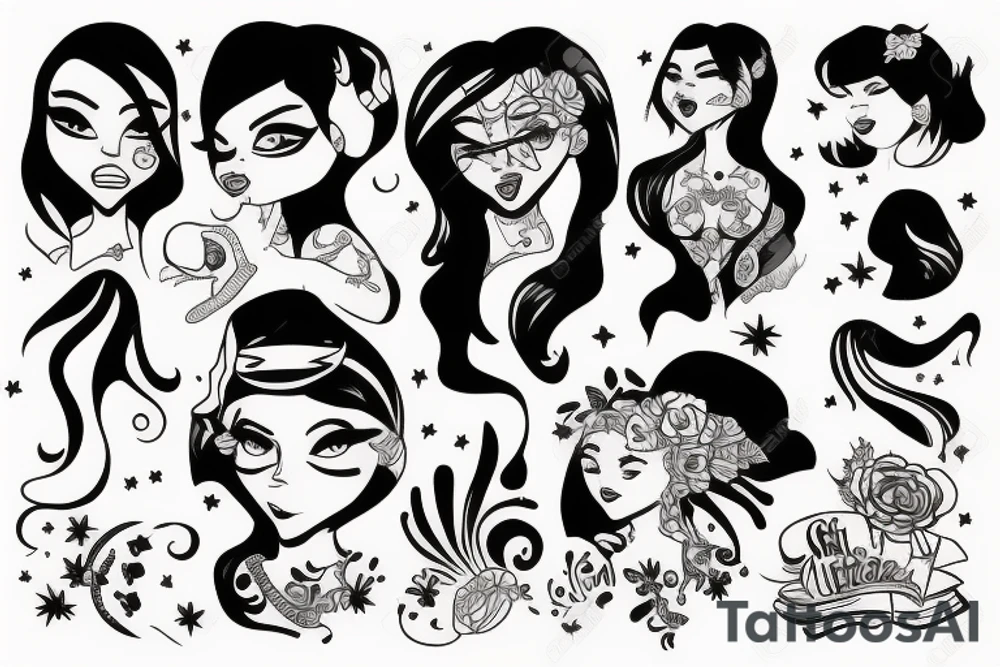 Girl tattoo idea
