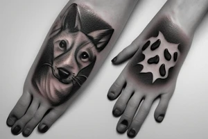animal paw tattoo idea