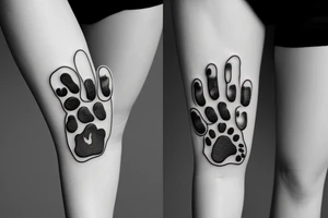 animal paw tattoo idea