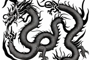 a chinese dragon facing forward tattoo idea