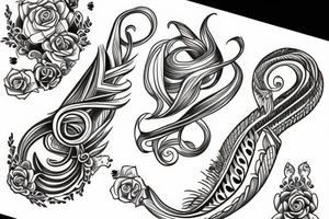 Sea and horseshoe tattoo idea