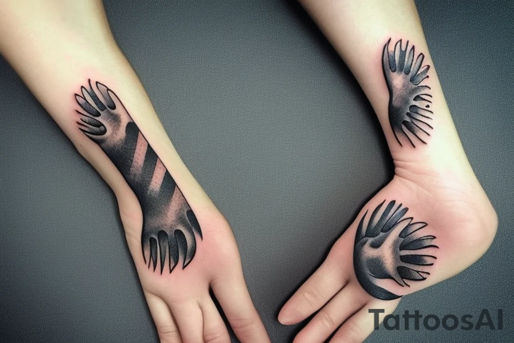 paw of a animal tattoo idea