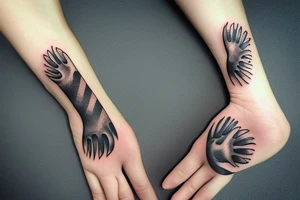 paw of a animal tattoo idea