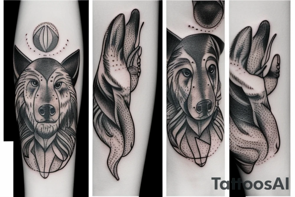 paw of a animal tattoo idea
