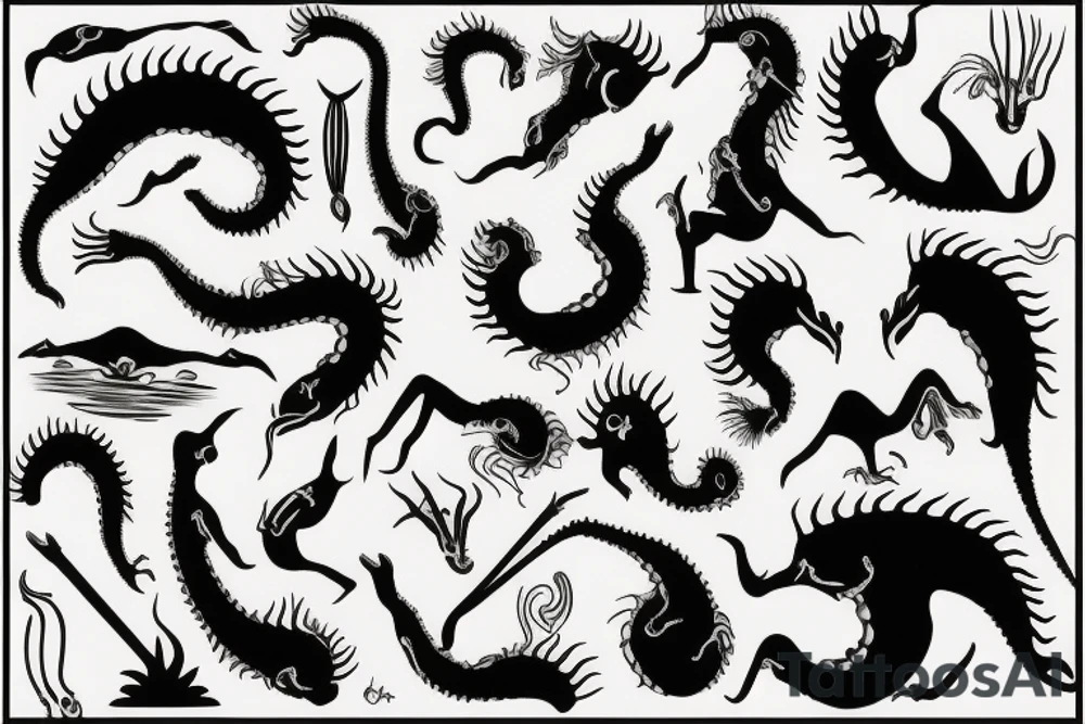 Sea dragon tattoo idea