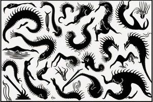 Sea dragon tattoo idea