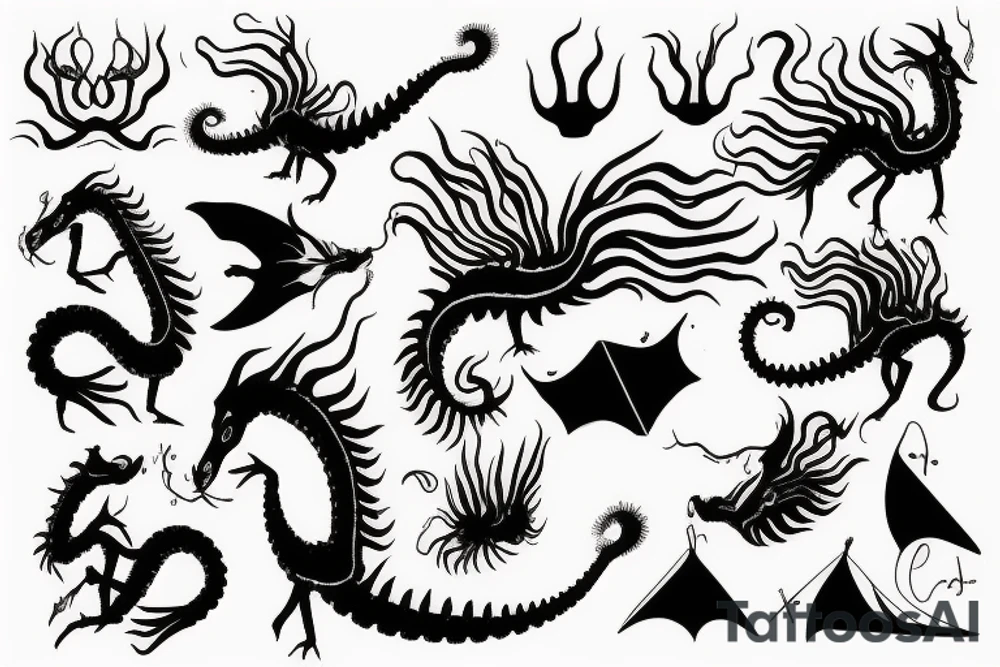 Sea dragon tattoo idea