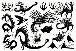 Sea dragon tattoo idea