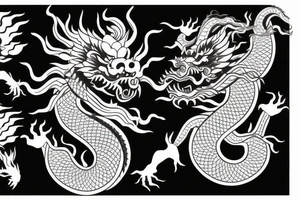 face of a chinese dragon facing forward tattoo idea