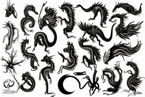 Sea dragon tattoo idea