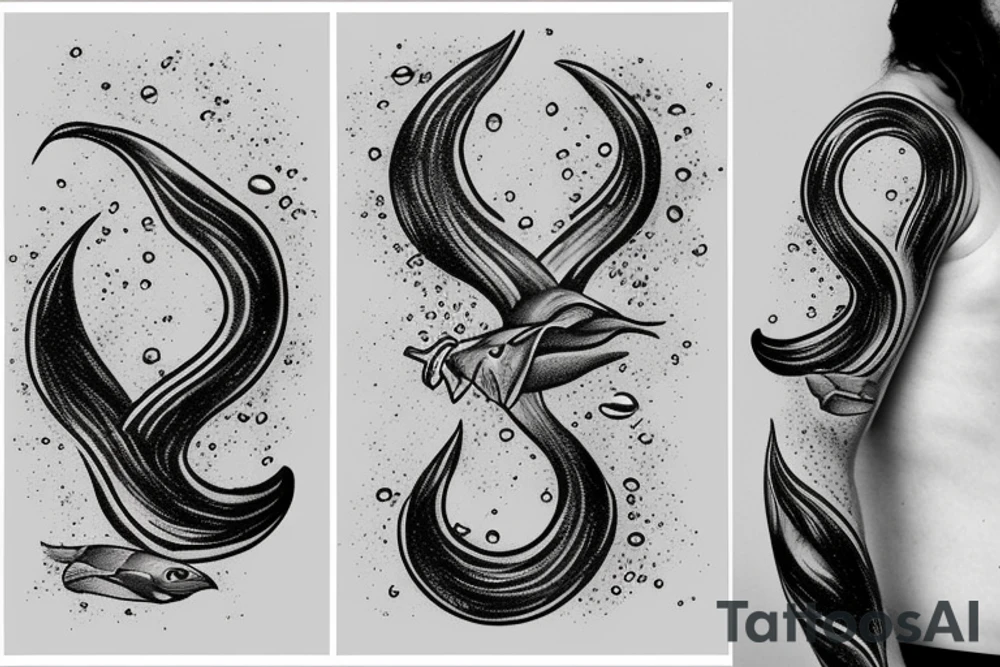 Water in the ocean tattoo idea