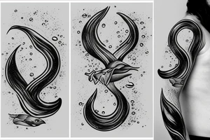 Water in the ocean tattoo idea