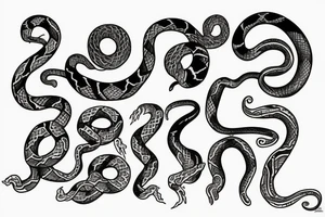 number 13 covered by snakes tattoo idea