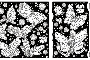 two butter fly by a bit space between them and cover a injurie tattoo idea