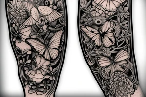 two butter fly by a bit space between them and cover a injurie tattoo idea