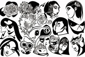 Profile of myself and my boyfriend tattoo idea