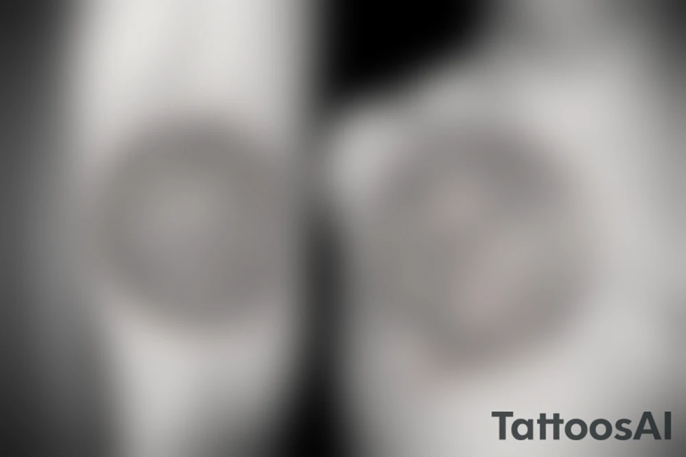 a man looping over a circle pushing a stine tattoo idea