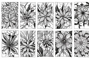 Delicate flowers that are small but linear tattoo idea