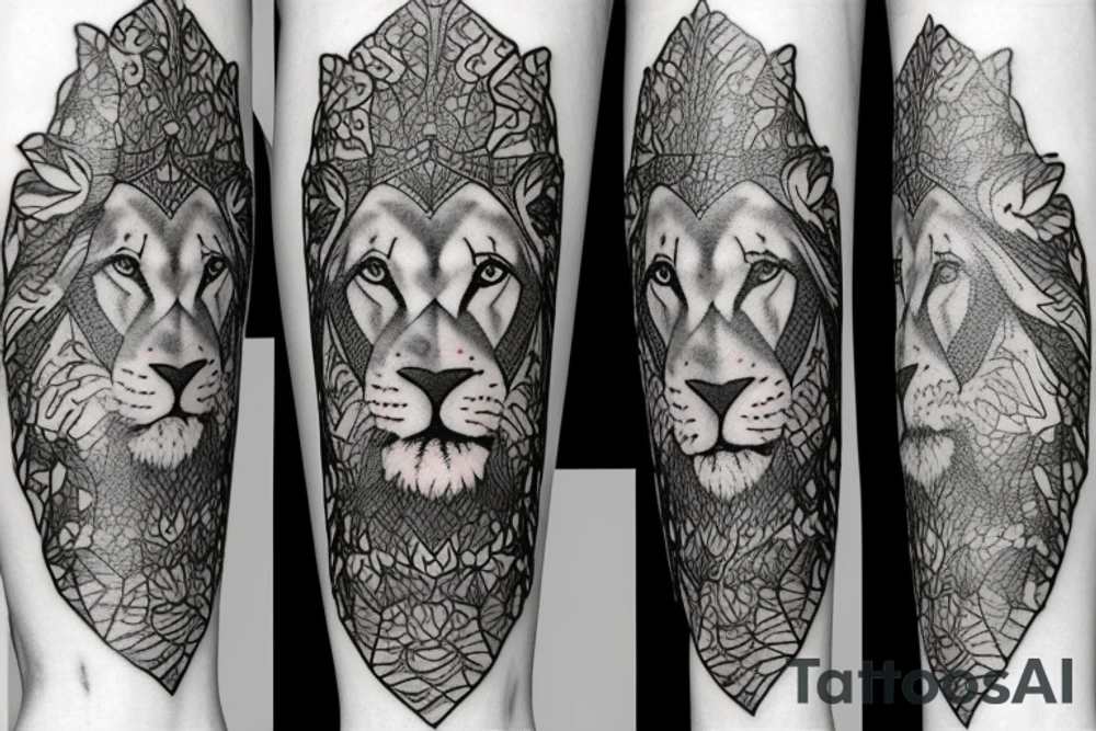 Iran map and lion tattoo idea
