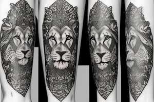 Iran map and lion tattoo idea