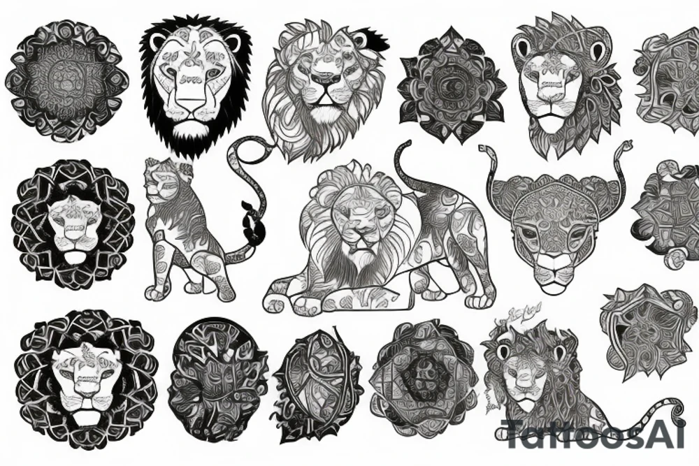 Iran map and lion tattoo idea