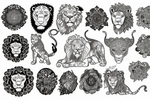 Iran map and lion tattoo idea