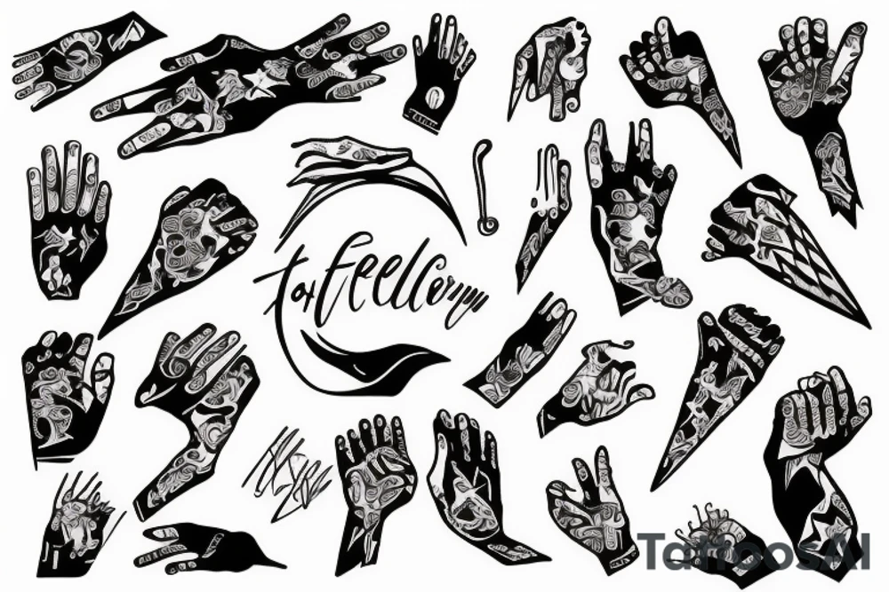 Freedom for fingers tattoo idea