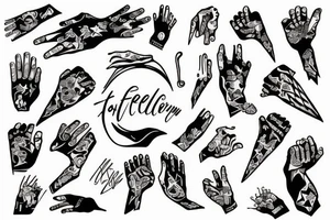 Freedom for fingers tattoo idea