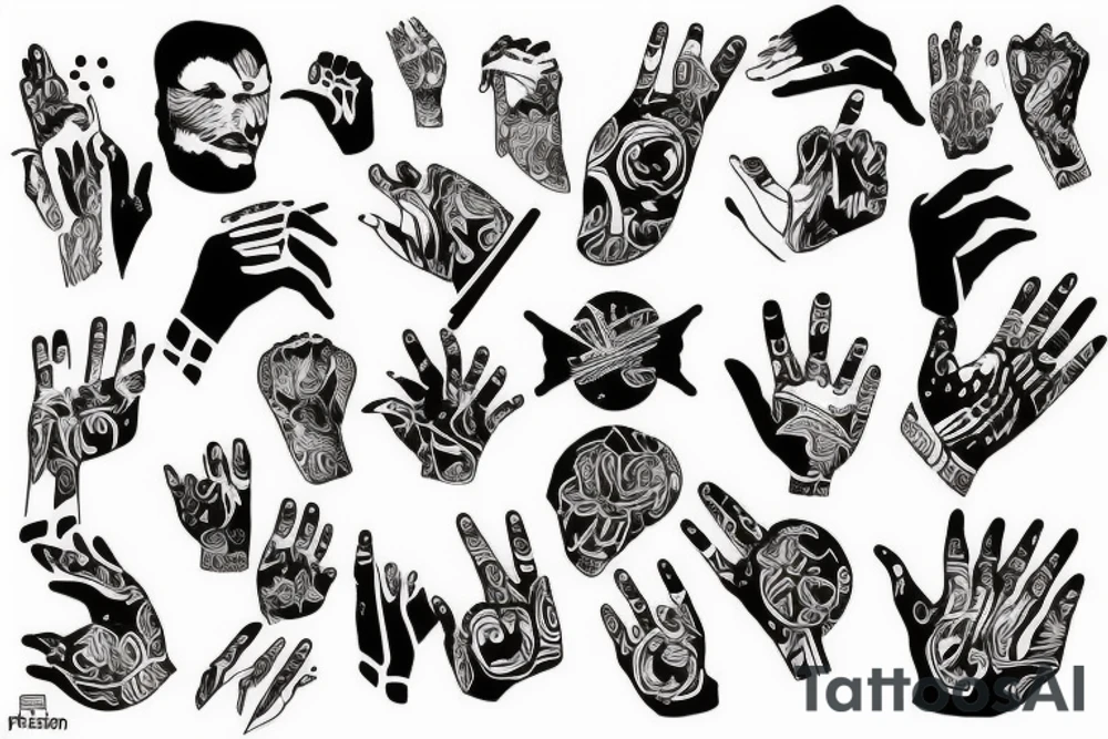 Freedom for fingers tattoo idea
