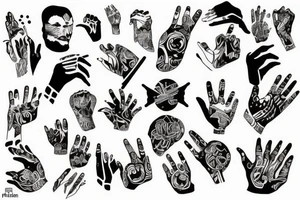 Freedom for fingers tattoo idea