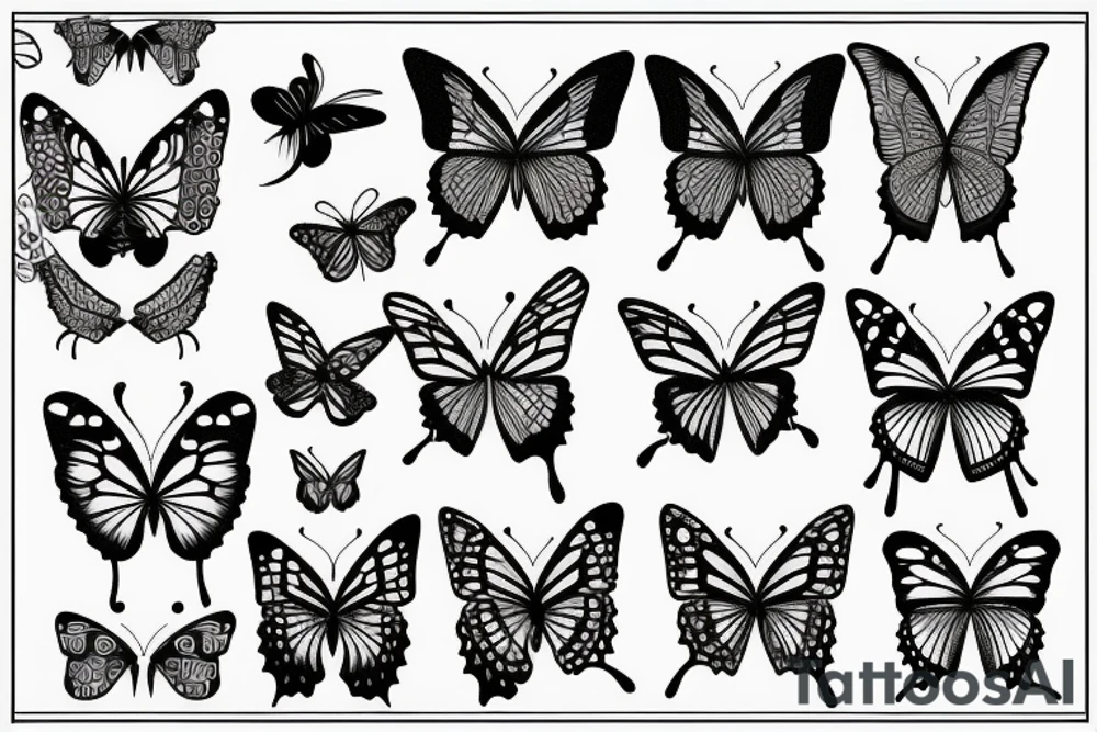 free butterfly tattoo idea