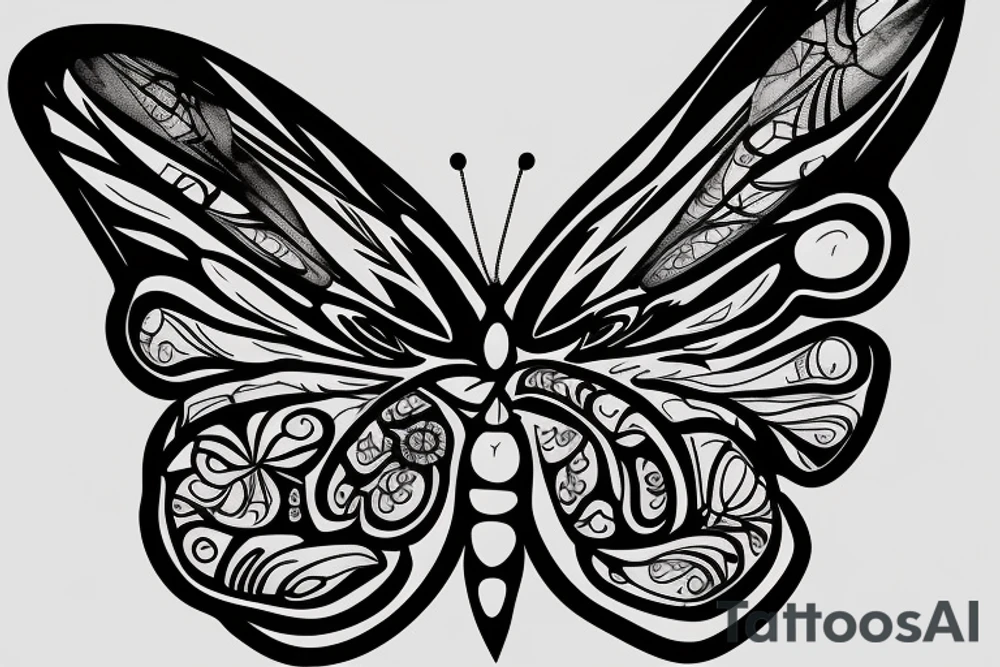 free butterfly tattoo idea