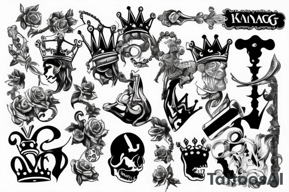 happy King tattoo idea