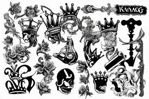 happy King tattoo idea