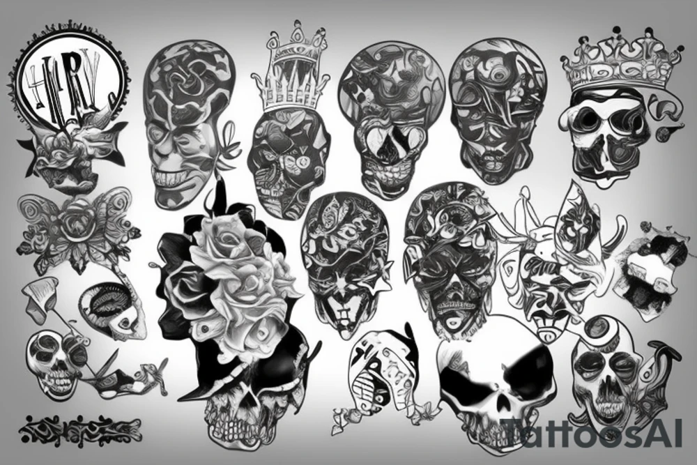 happy King tattoo idea