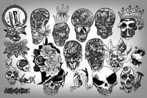 happy King tattoo idea