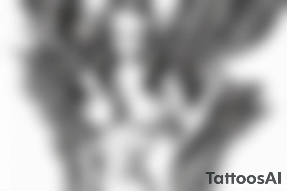 An  sexy  angel with open wings tattoo idea