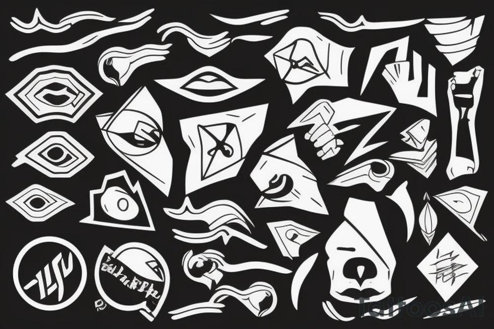 Hardness of reaching logos tattoo idea