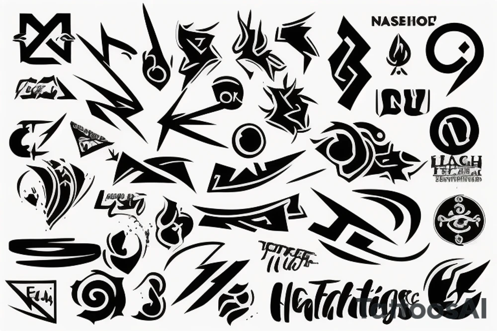 Hardness of reaching logos tattoo idea