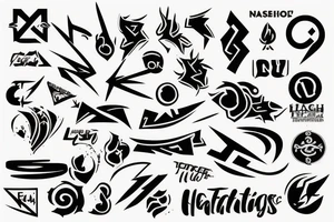 Hardness of reaching logos tattoo idea