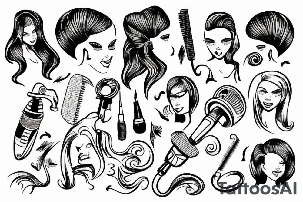 Hair dryer tattoo idea