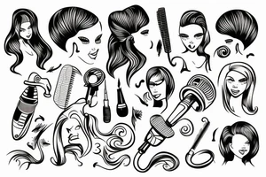 Hair dryer tattoo idea