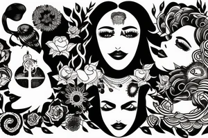 Woman life freedom iran tattoo idea