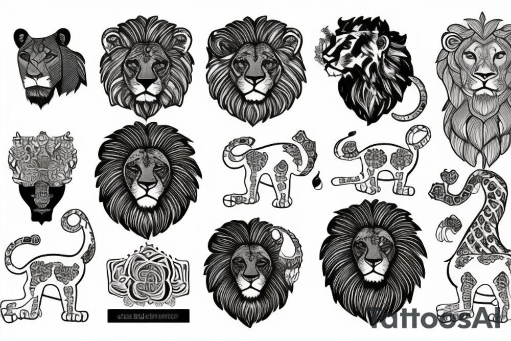Iran map and lion tattoo idea