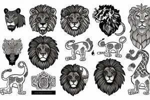 Iran map and lion tattoo idea