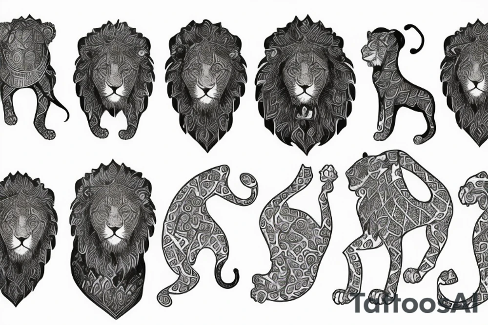 Iran map and lion tattoo idea